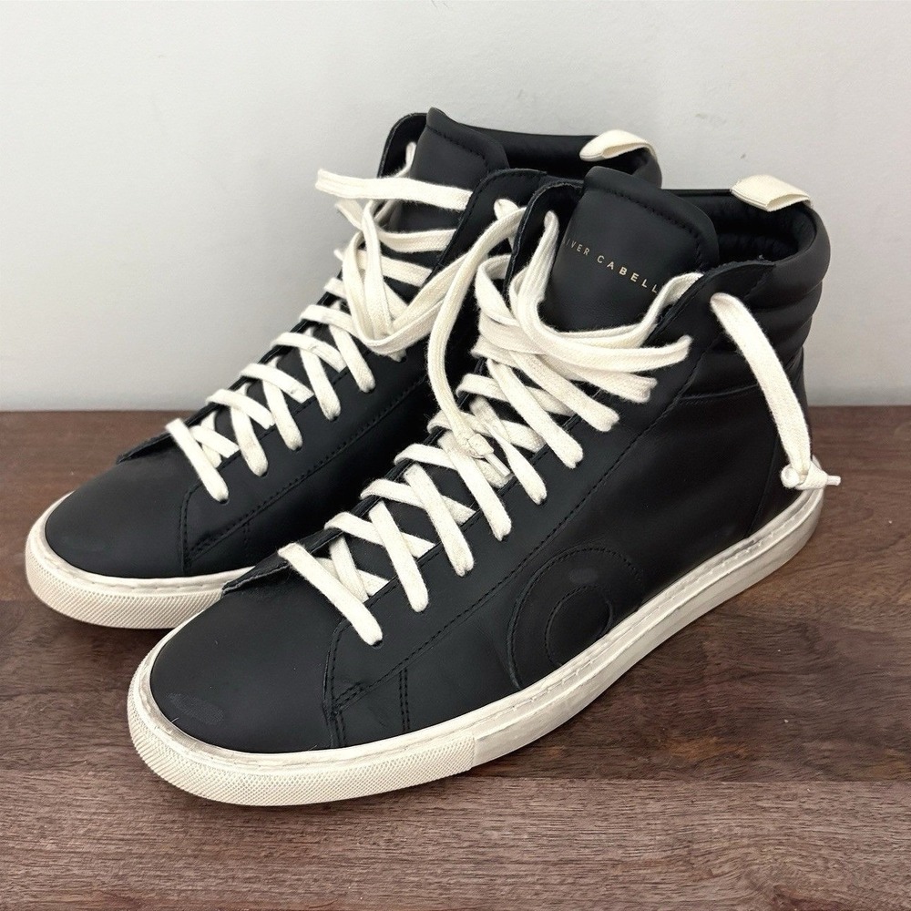 Oliver Cabell Sneakers Jabbar High Italian‎ Leather Black Luxury EU39 W 9 M 6